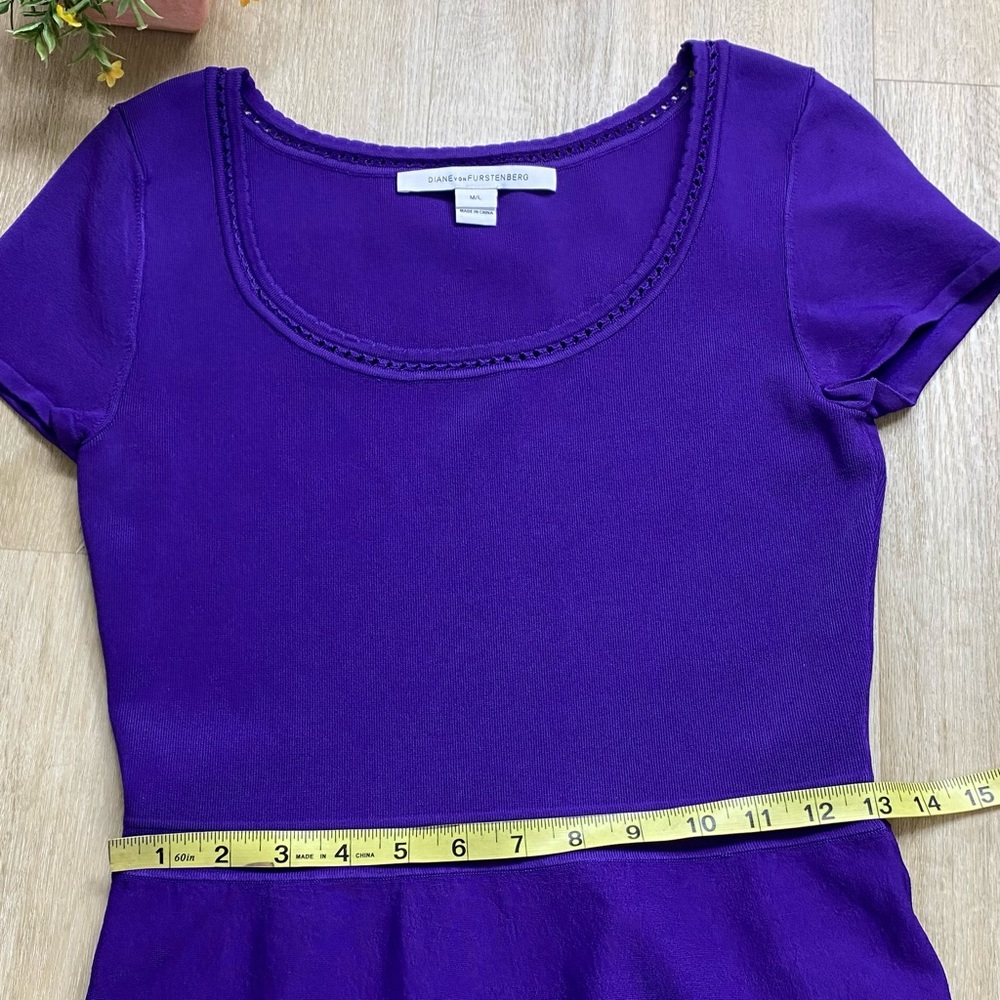 Diane Von Furstenburg St. Petersburg Mini Dress in Purple - Picture 8 of 10